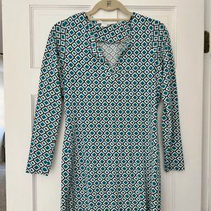 Diane von Furstenberg Blue Reina Shift Dress - Sz 2